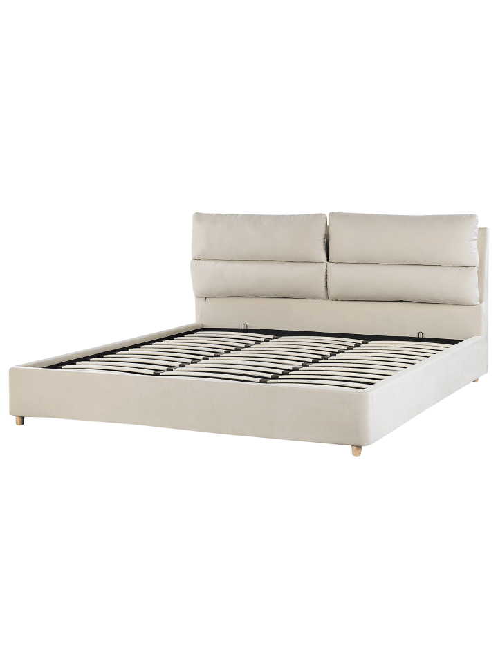 Beliani Doppelbett BATILLY in Beige - (W) 194 x (H) 105 x (L) 224 cm günstig kaufen onesize