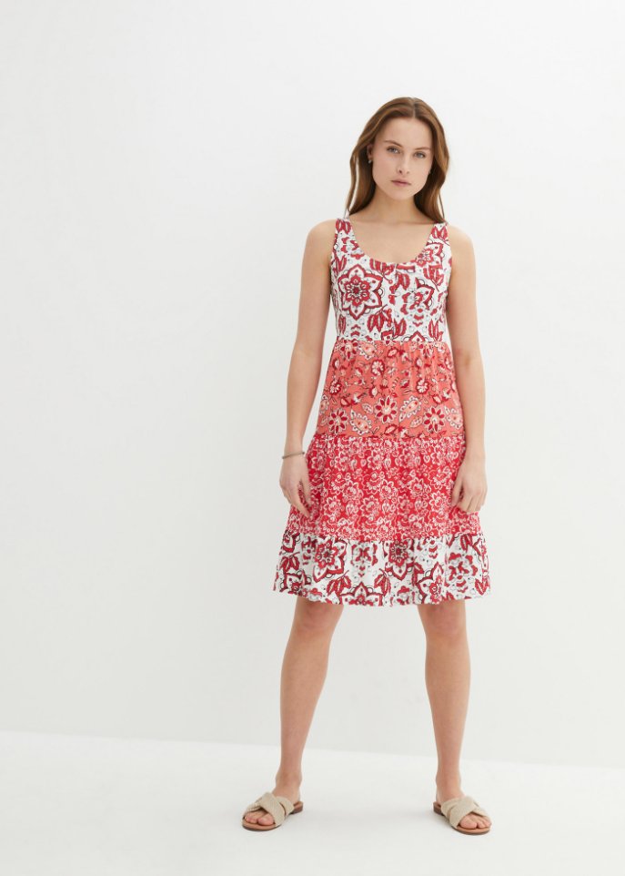 Baumwoll Jerseykleid, kurz