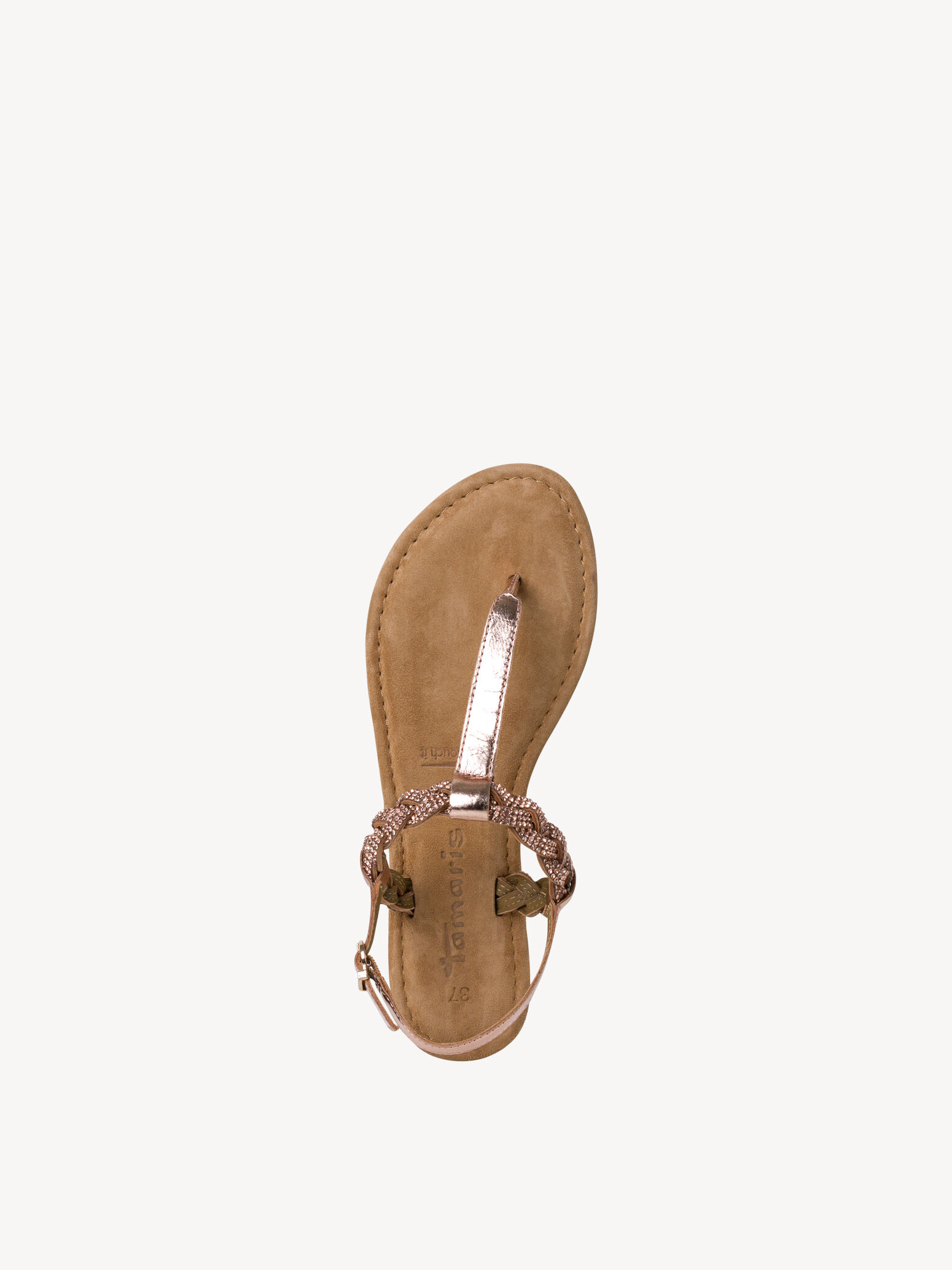 Sandale en cuir - métallique