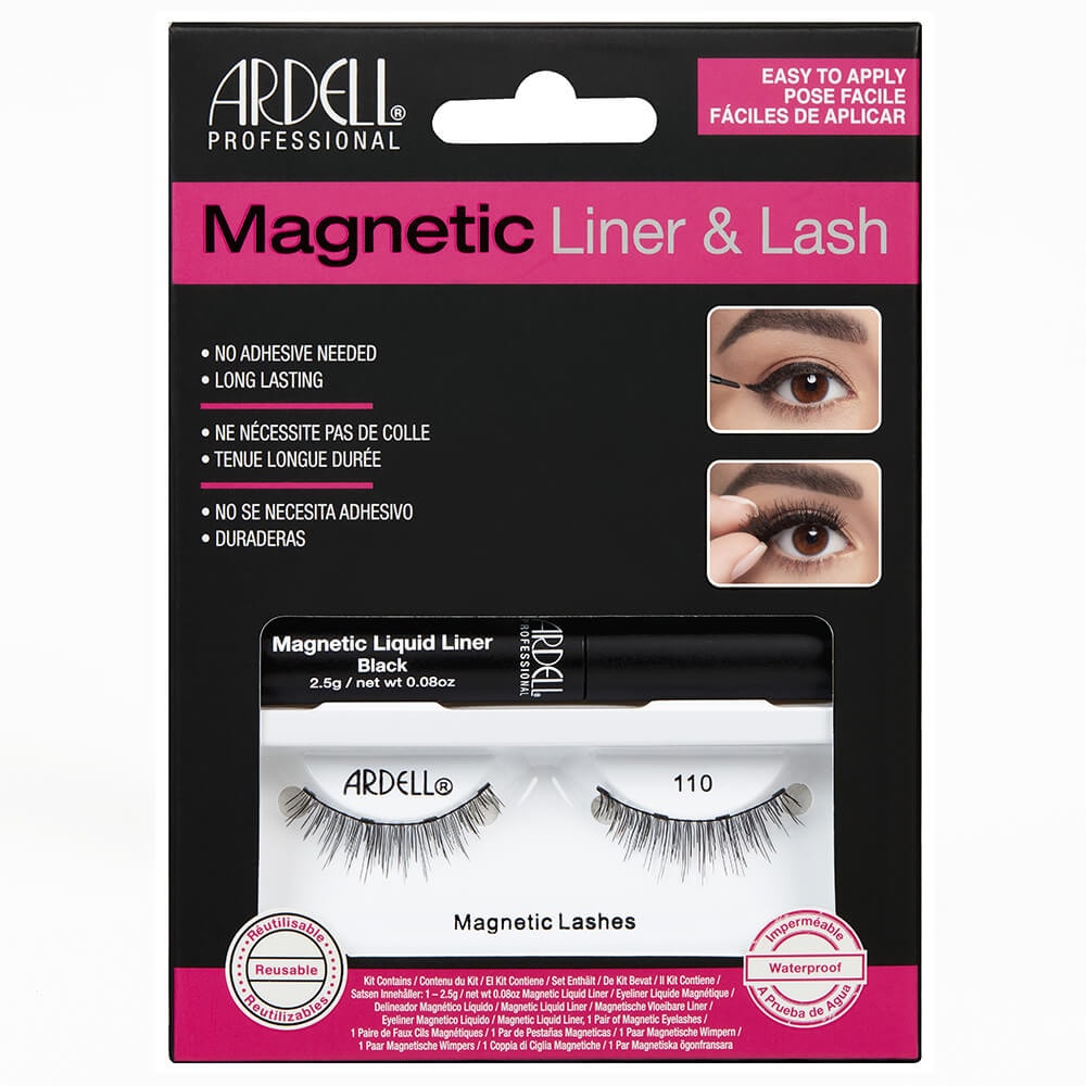 Ardell Kit de Faux-Cils magnétiques avec Liquid Liner Feutre Noir (2,5gr) 110 Kit Faux-Cils Magnétiques avec aimant invisible