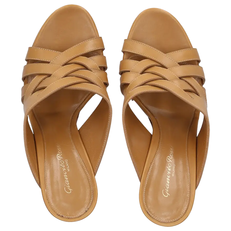 Gianvito Rossi - Pantoletten GI3958 Kalbsleder - beige