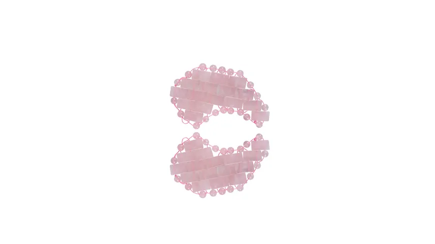 BODY&SOUL Masterpiece Rosenquarz Augenpads Set rosa