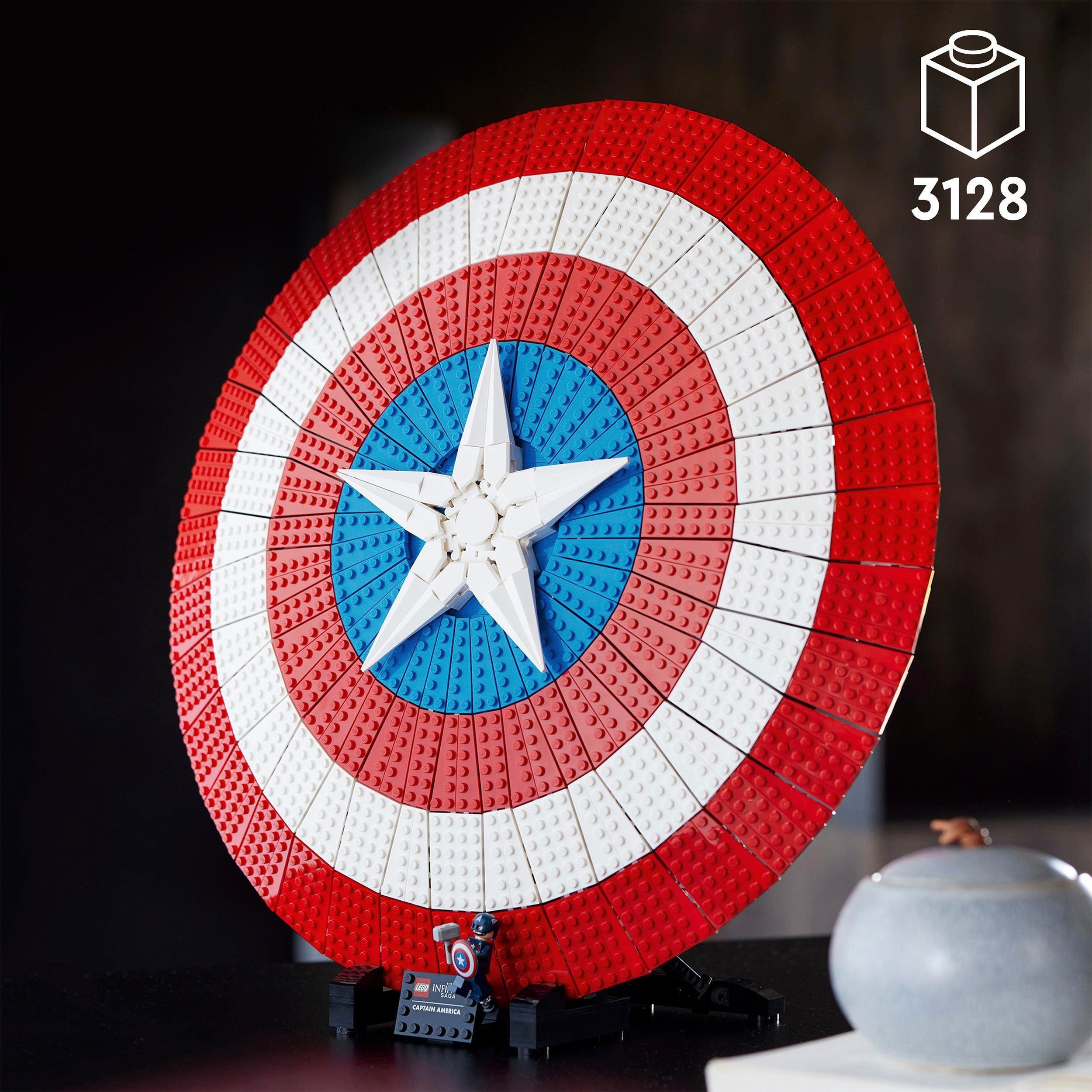 LEGO® Konstruktionsspielsteine Captain Americas Schild (76262), LEGO® Marvel, (3128 St), Made in Europe
