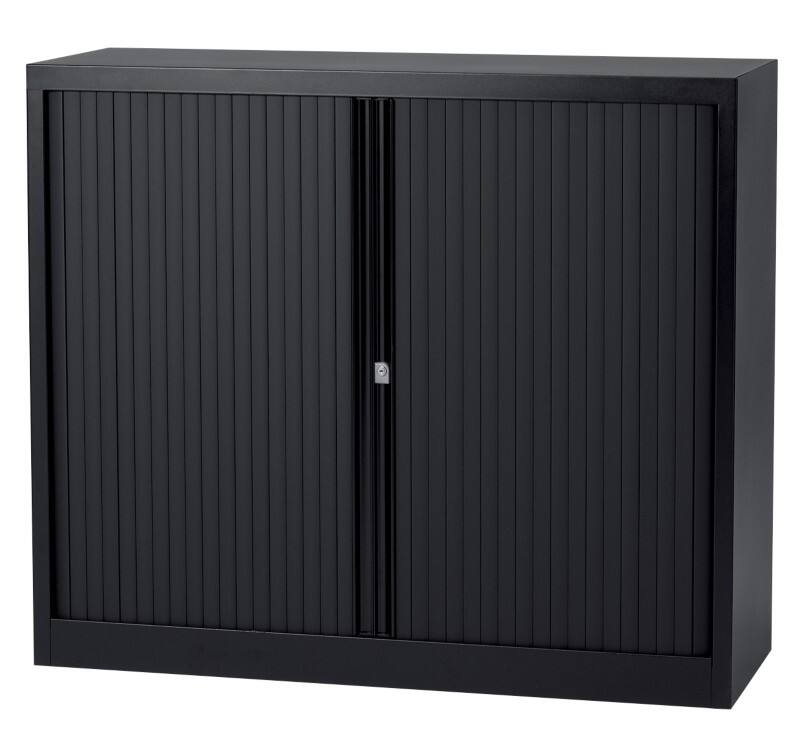 Bisley Rollladenschrank EuroTambour Schwarz 1.200 x 430 x 1.030 mm