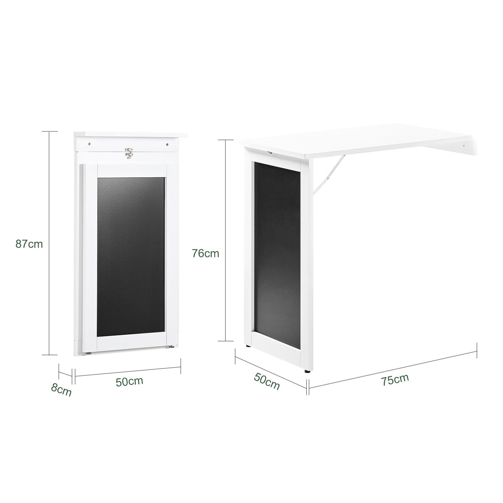 SoBuy Klapptisch FWT20, Wandtisch mit Tafel Esstisch Küchentisch Memoboard