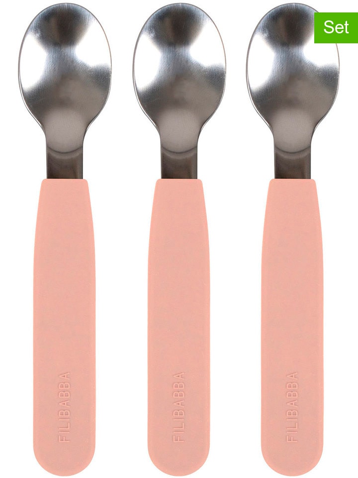 Filibabba 3er-Set: Löffel in Rosa - ab Geburt günstig kaufen onesize