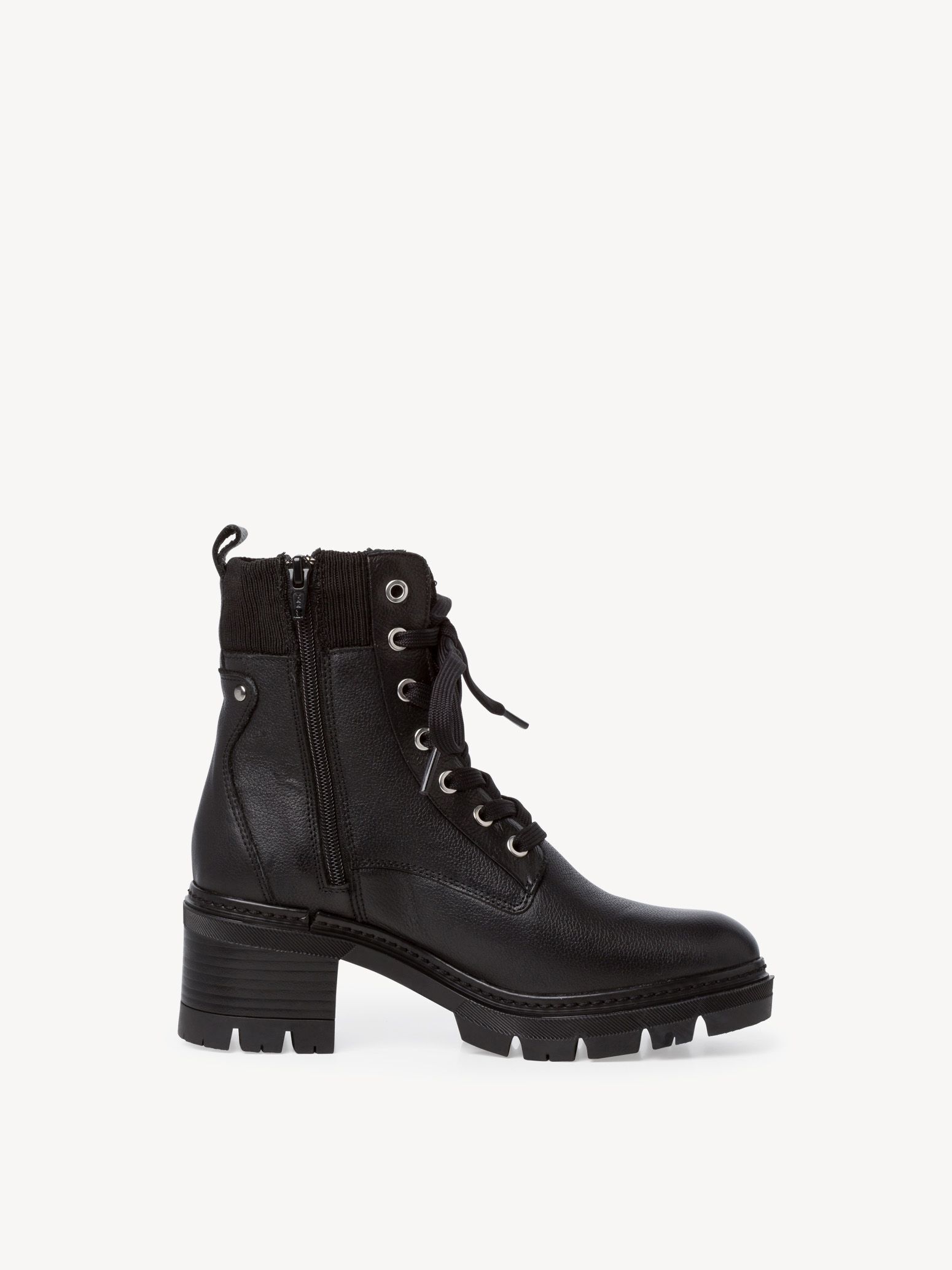 Bottine en cuir - noir doublure chaude