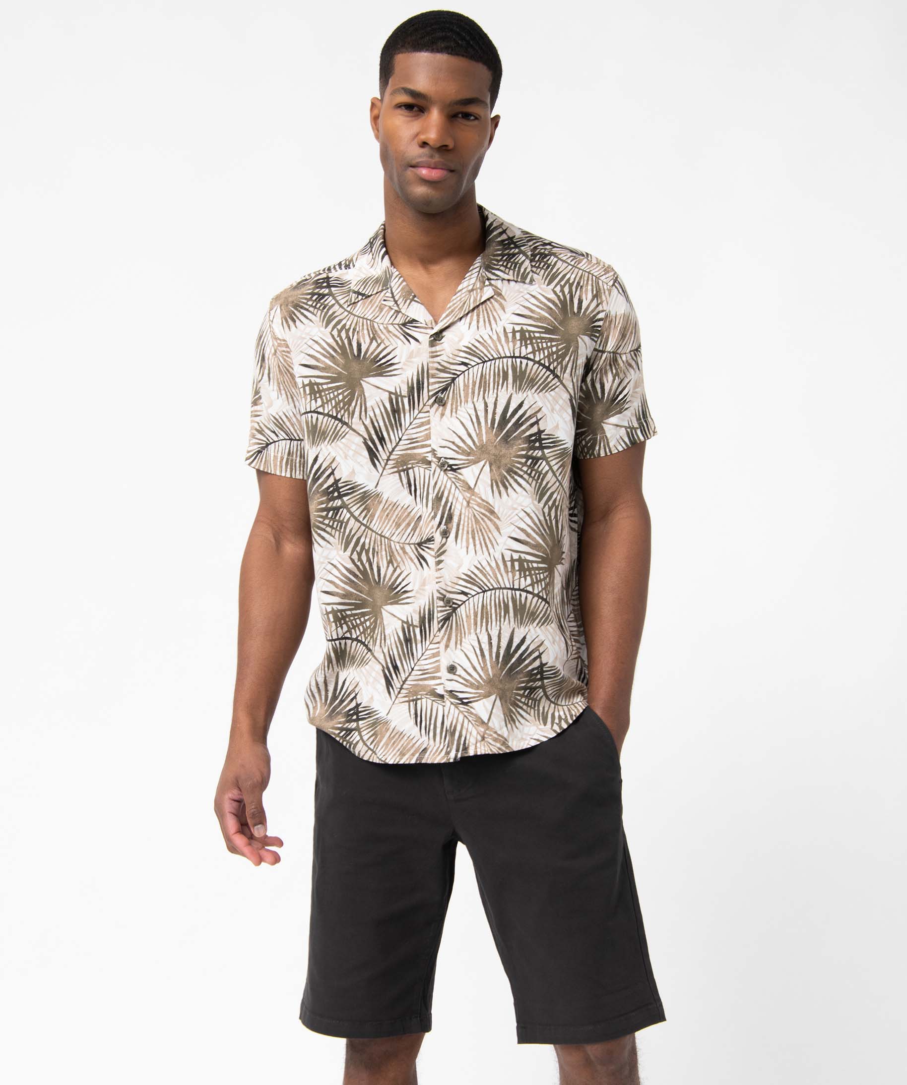 Bermuda homme en toile extensible 5 poches coupe chino gris fonce | GEMO