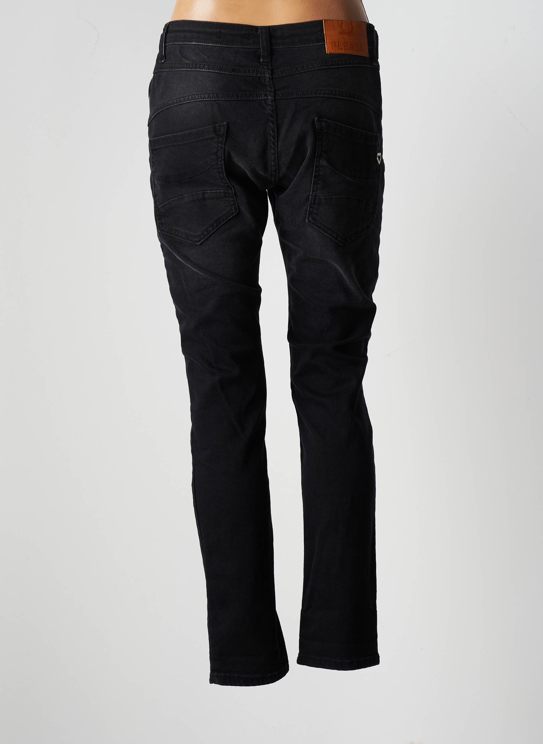 Please Jeans Coupe Slim Femme couleur noir