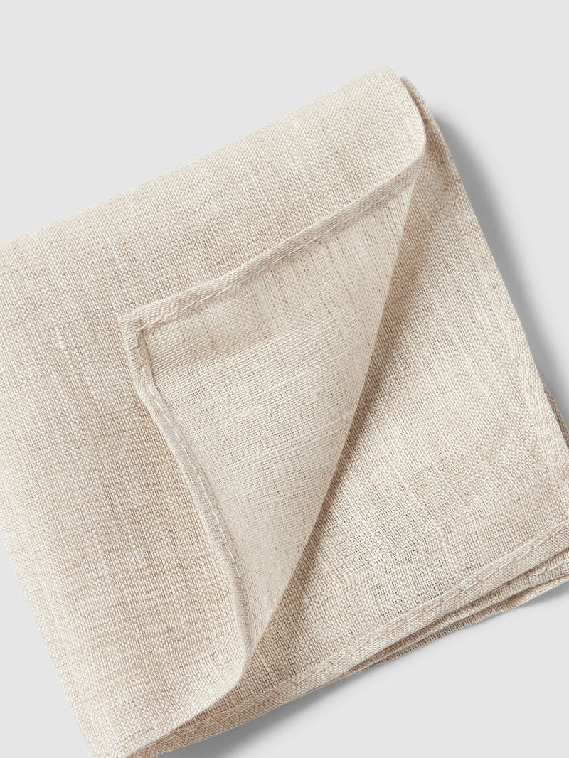 Fliege mit Einstecktuch im Set in beige