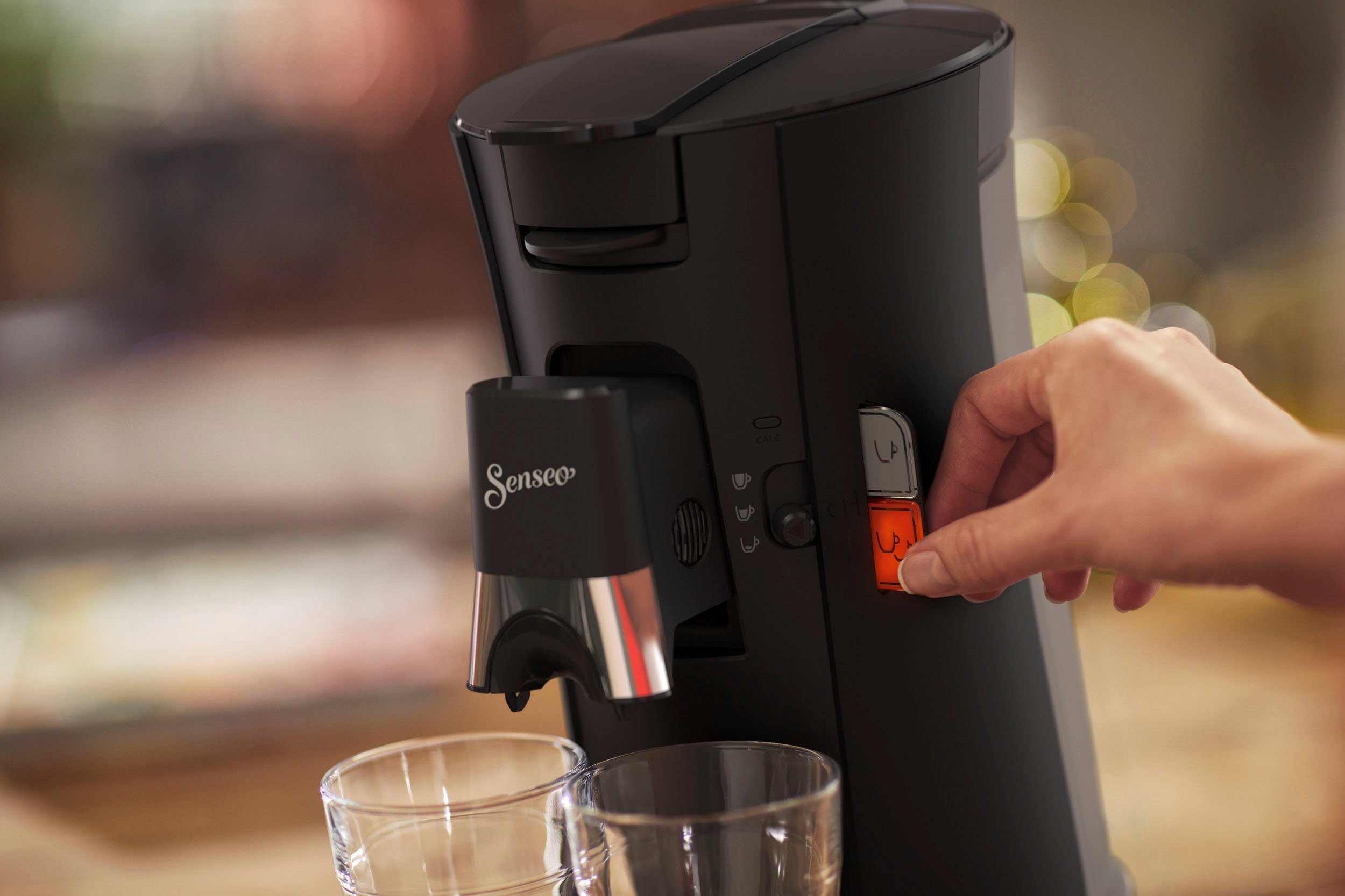 Philips Senseo Kaffeepadmaschine Select CSA230/69, aus 21% recyceltem Plastik, +3 Kaffeespezialitäten, und Crema Plus, 100 Senseo Pads kaufen und bis max.33 € zurückerhalten