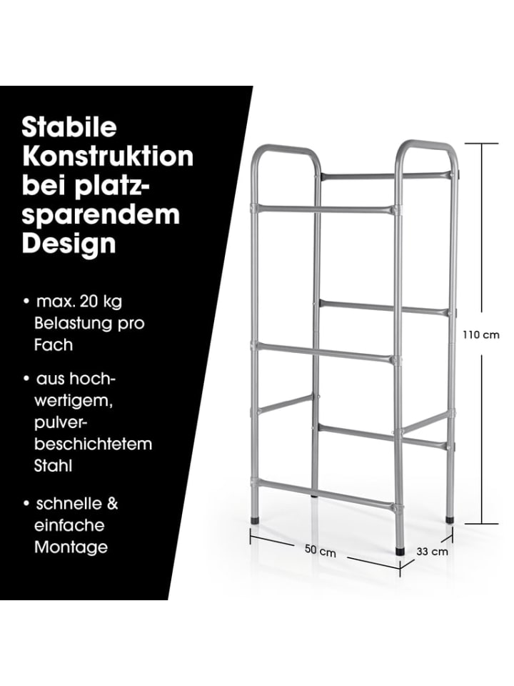 EASYmaxx EASYmaxx Metall Getränkekisten-Regal für 3 Kisten - 127x50x34 cm günstig kaufen onesize