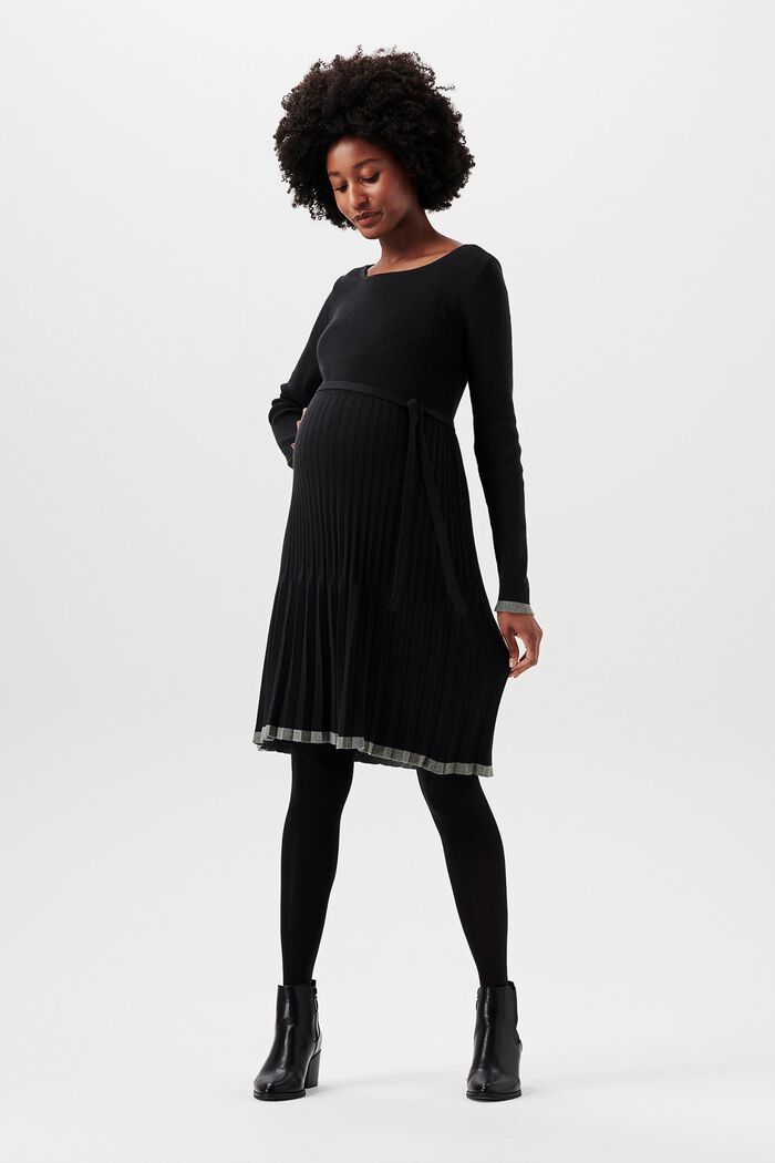 Plissiertes Strickkleid, Bio-Baumwolle