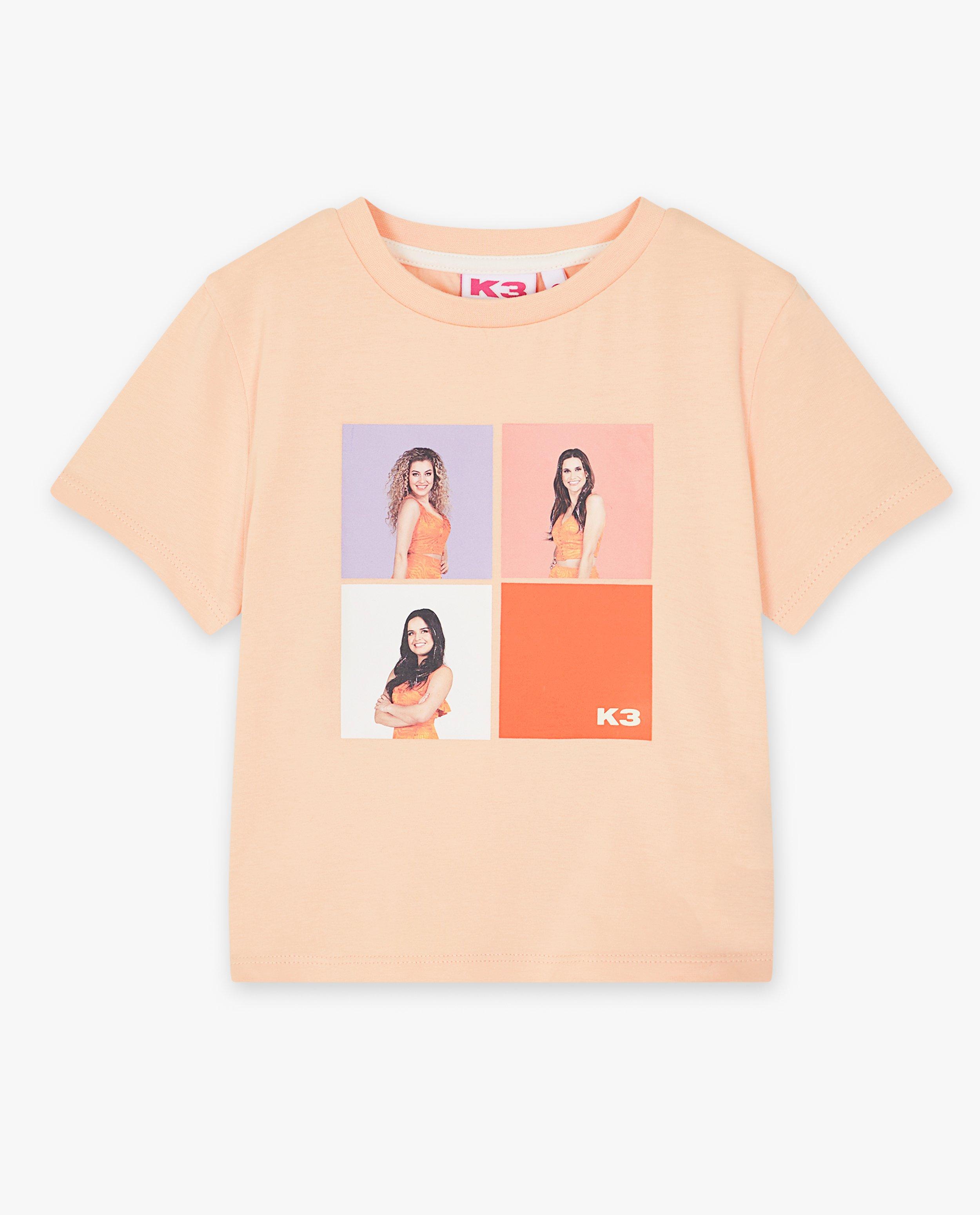Tricou K3 cu imprimeu foto roz deschis