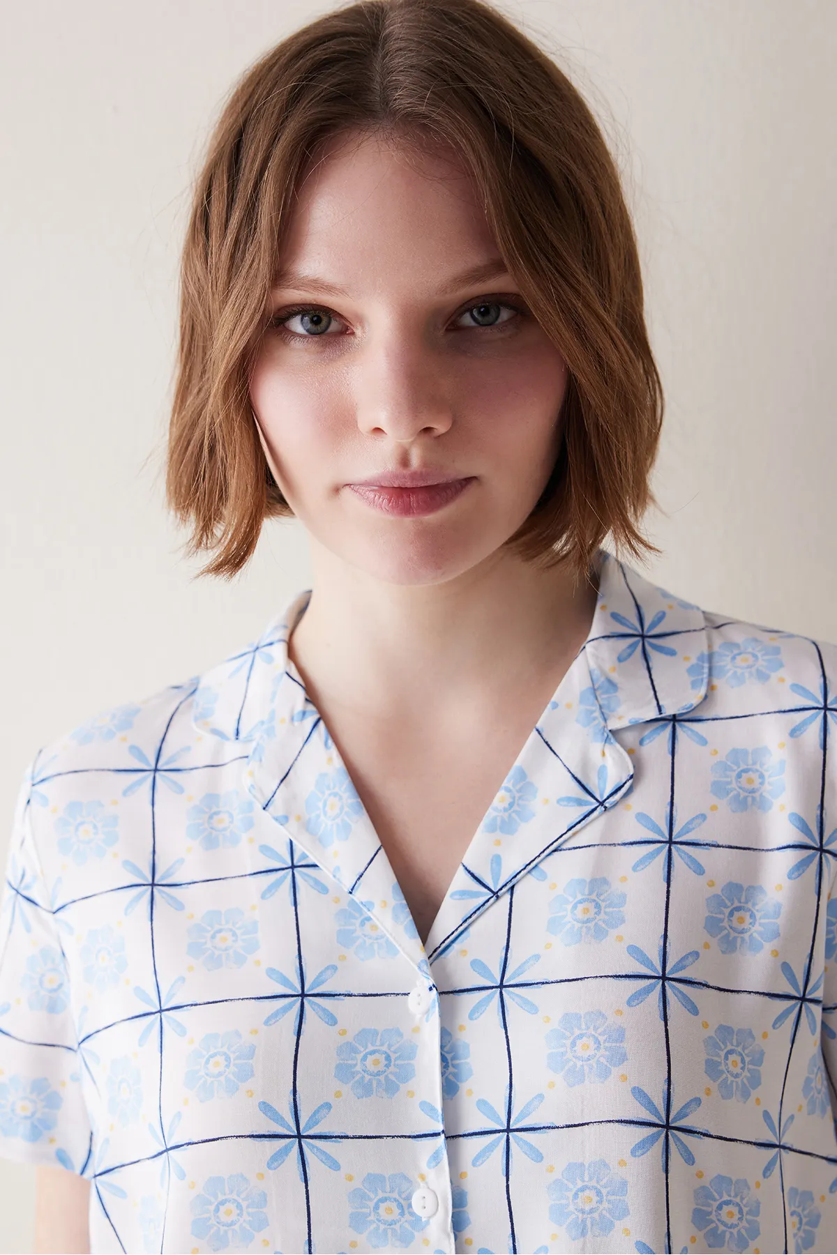 Penti  Base Lily Off-White Hemd-Pyjama-Set