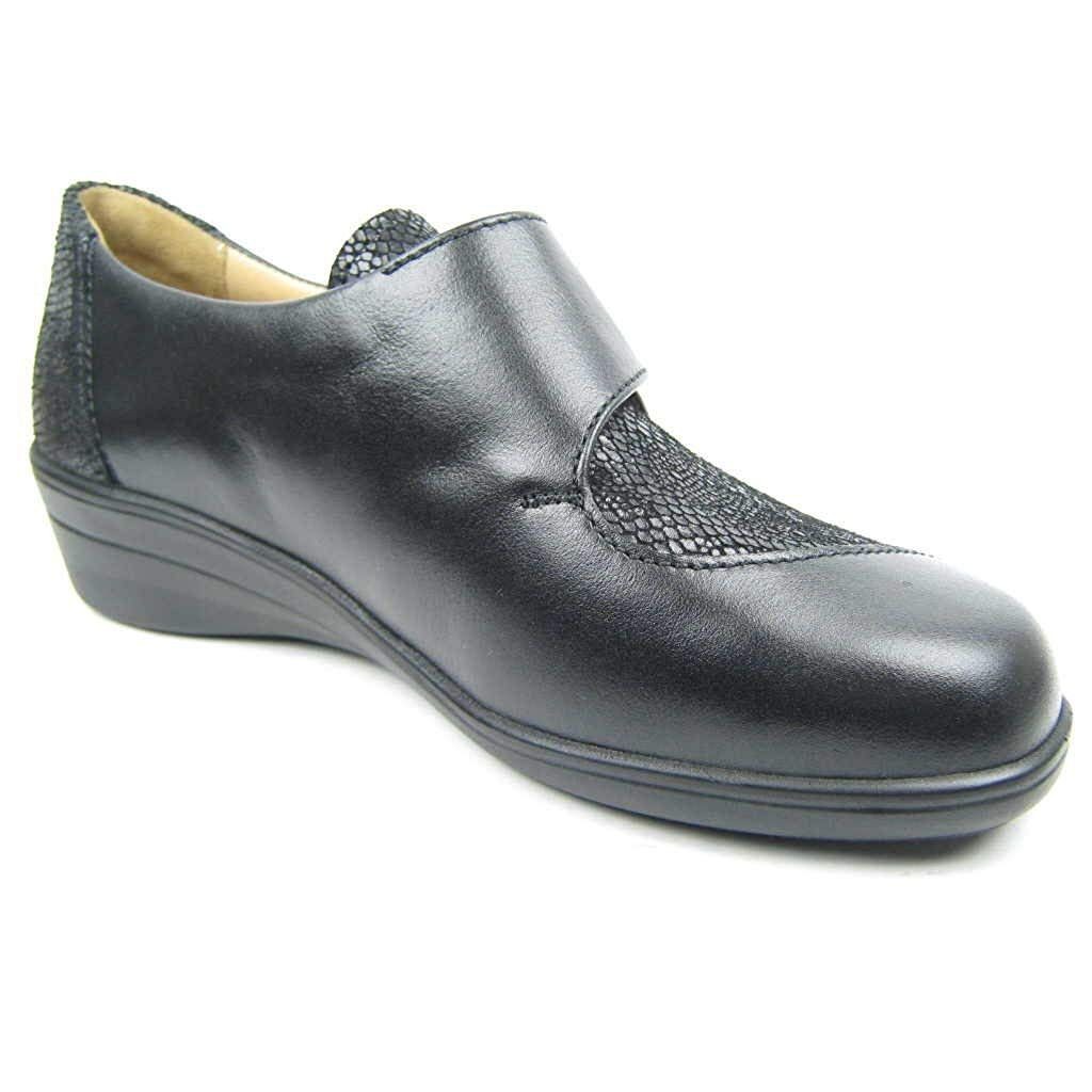 SOLIDUS Komfort Slipper schwarz Karo