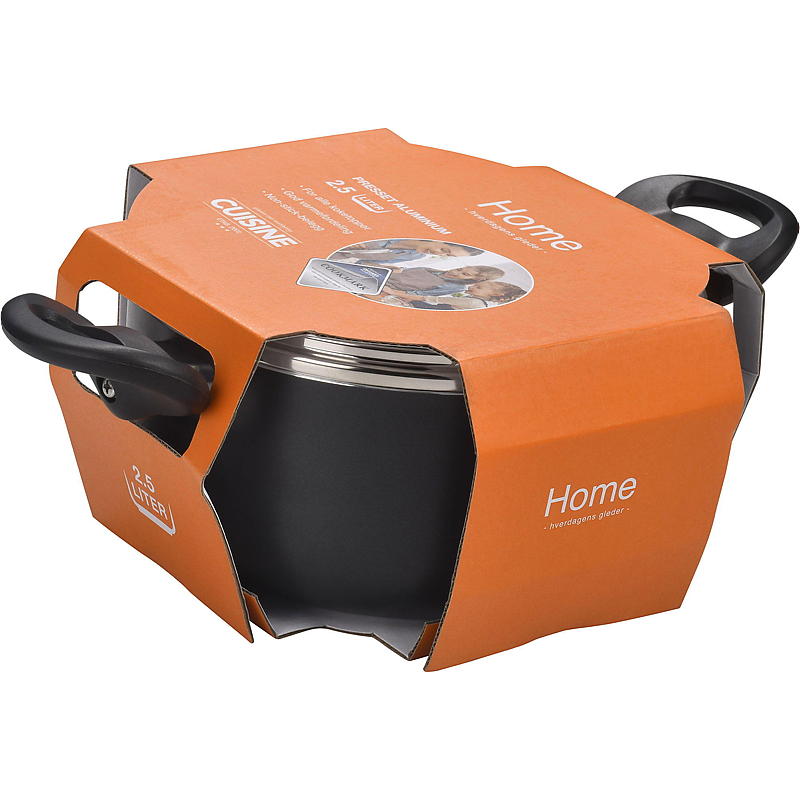 Cuisine Home Kjele 2,5 L ø 20 cm nonstick m/glasslokk