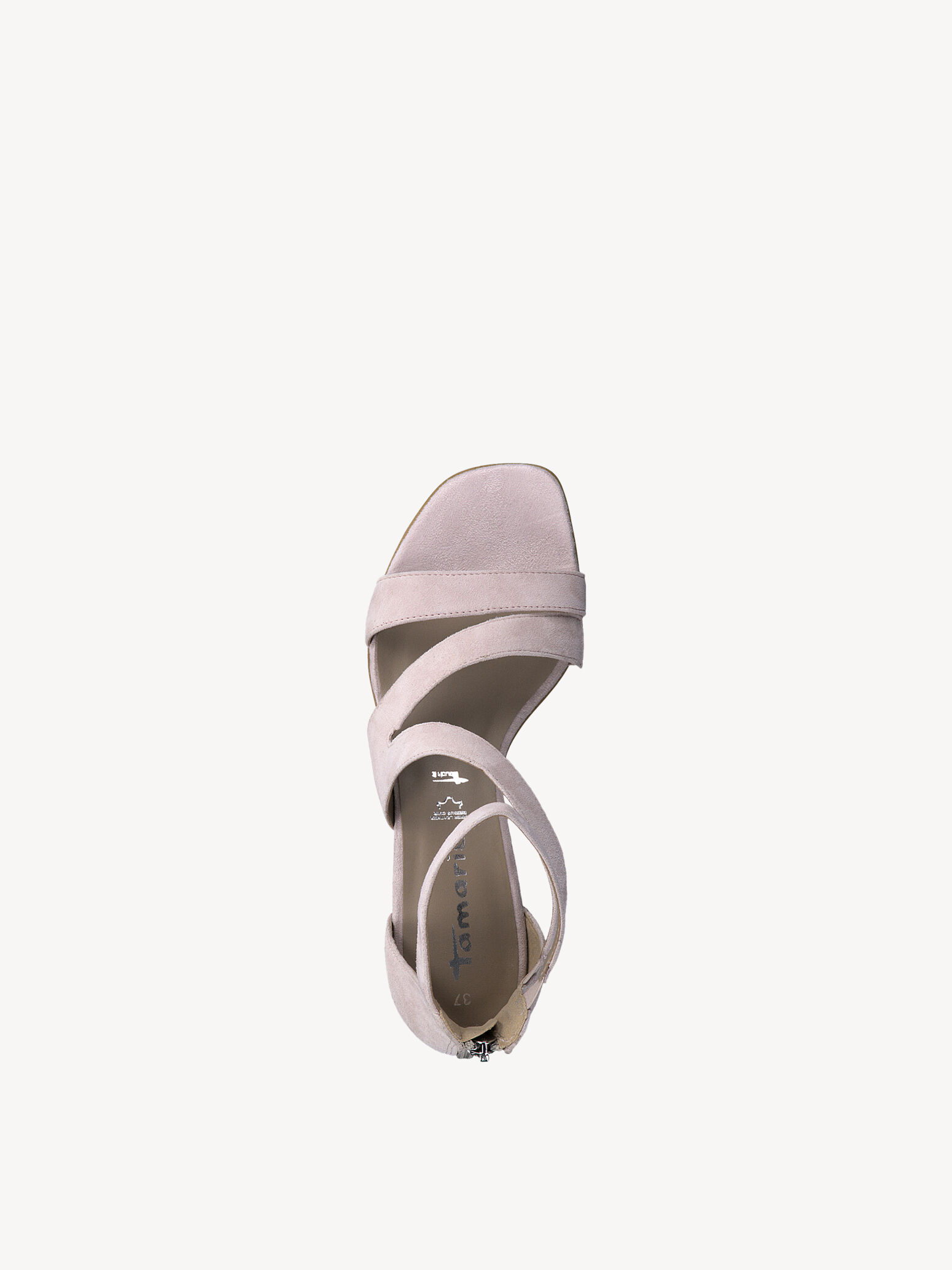 Sandale à talon en cuir - rose