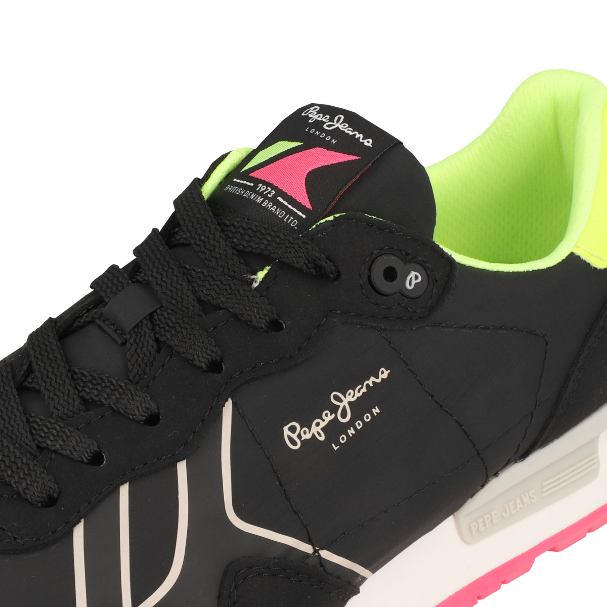 Pepe Jeans Brit Neon Sneaker Low schwarz