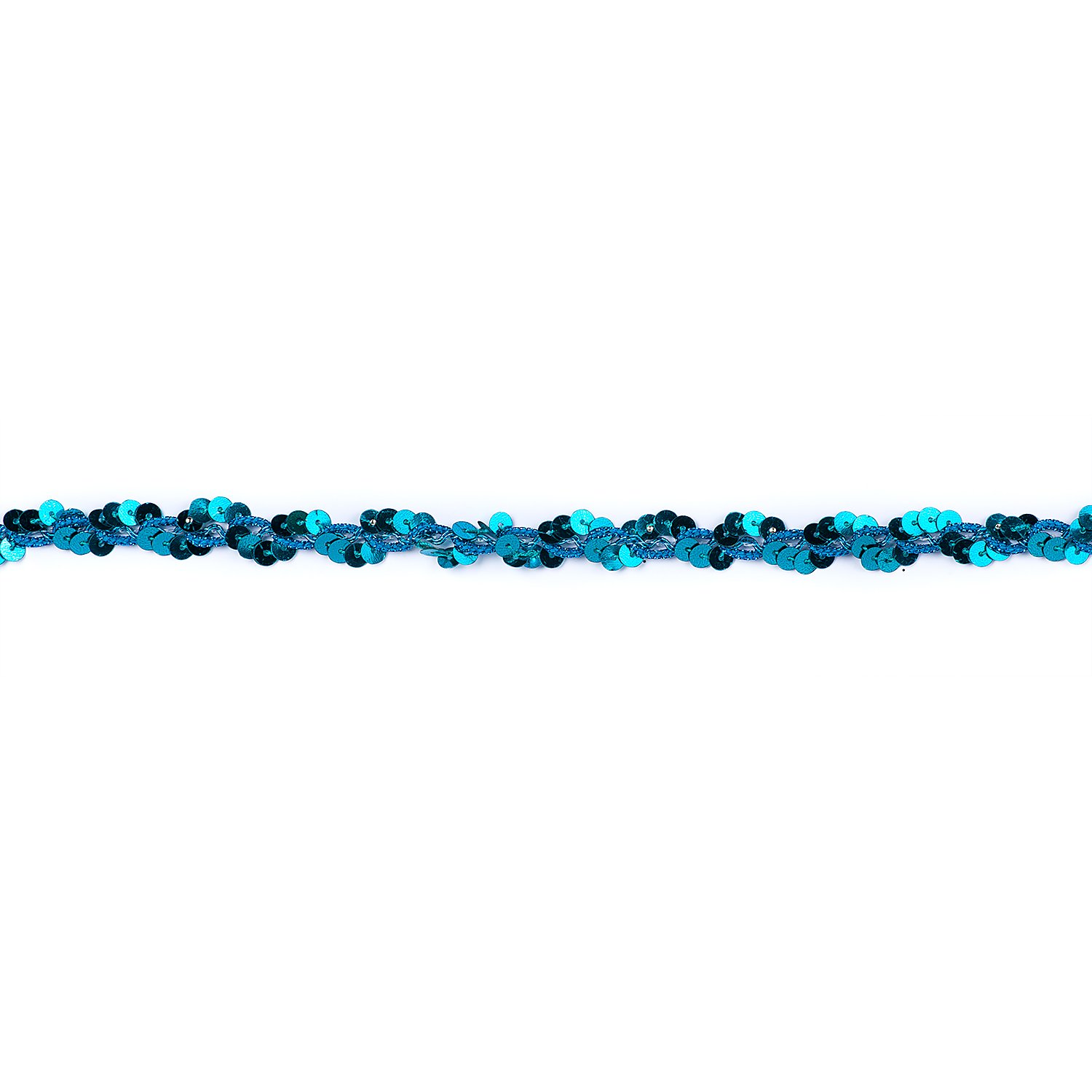 Metallic-Paillettenband, türkis, Breite: 10 mm, Länge: 3 m
