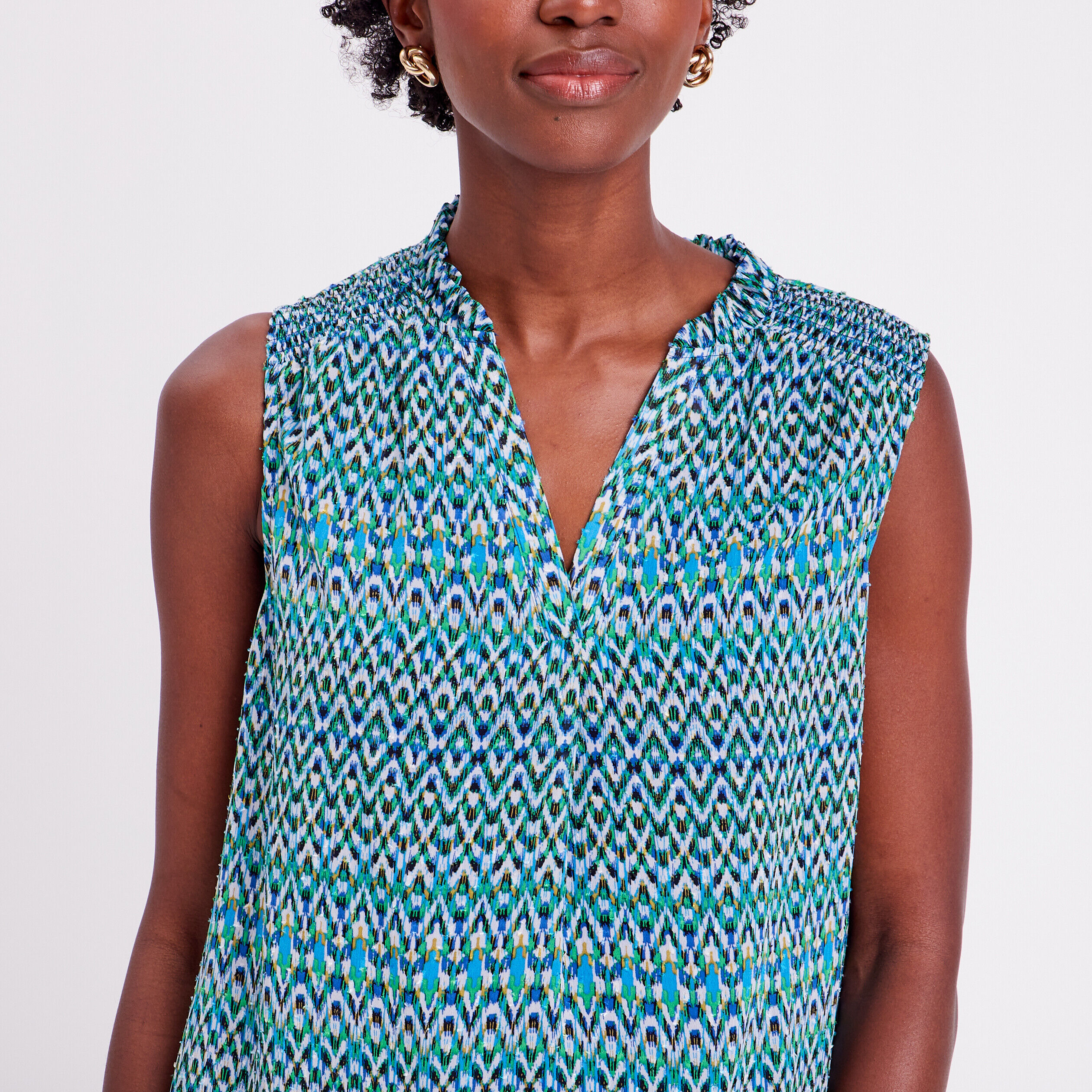 Blouse sans manches bleu femme | Cache Cache