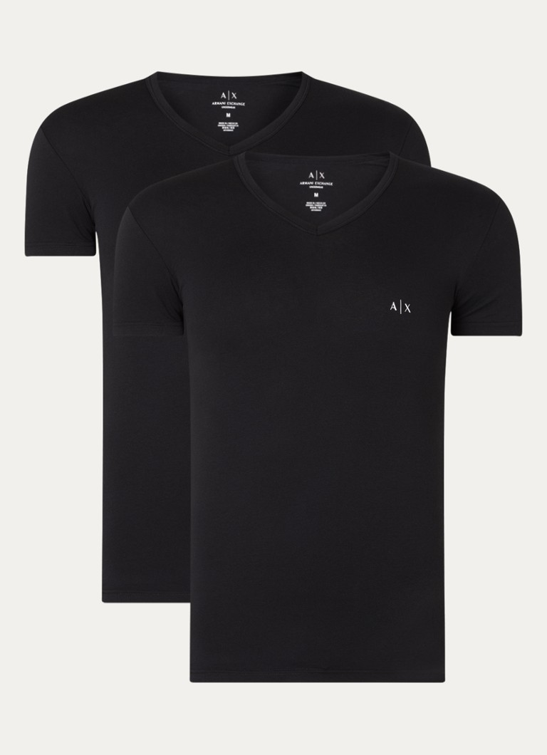 Set di 2 t-shirt con scollo a V Armani Exchange