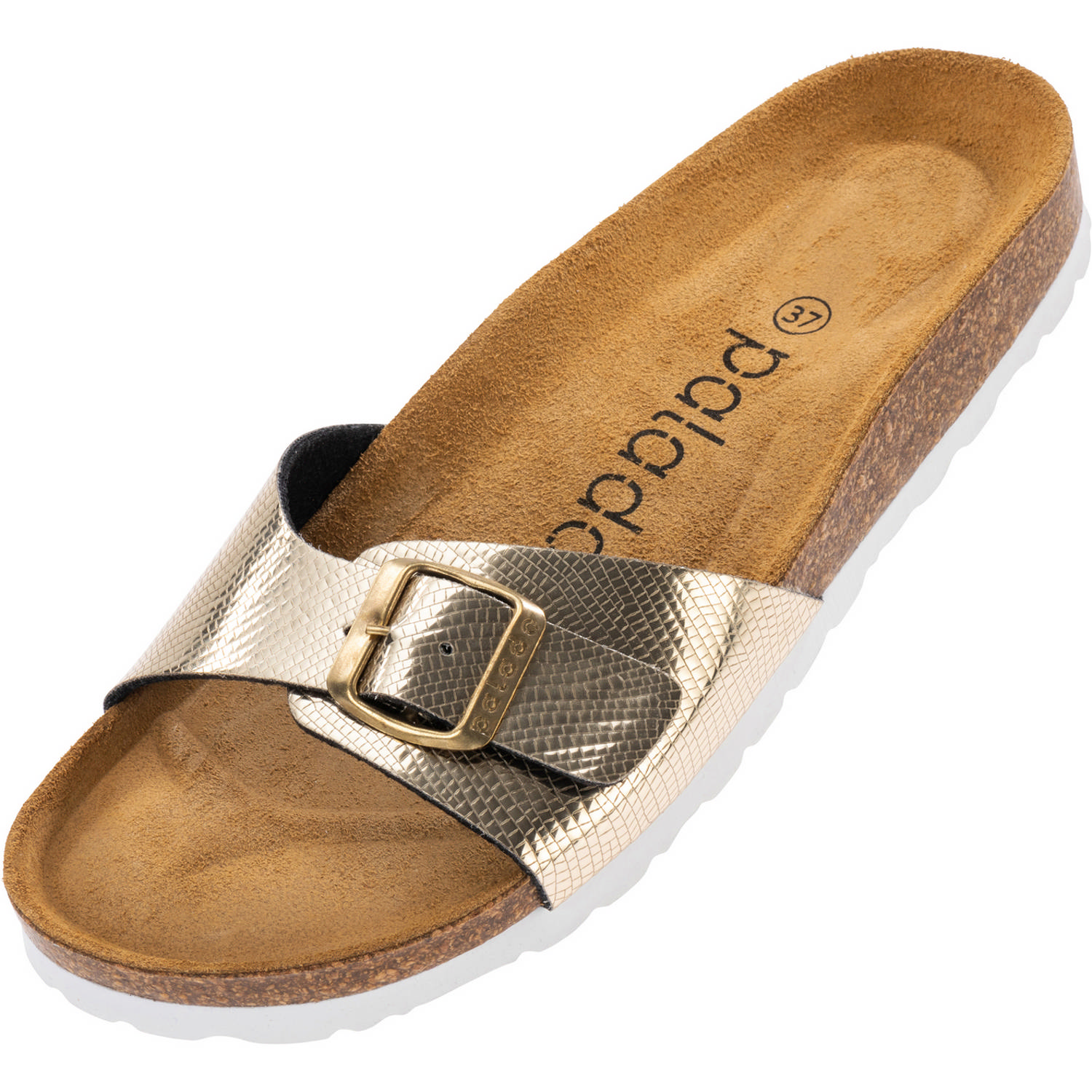 Palado Malta Coralino, Pantoletten, Damen, Metallic Snake Gold