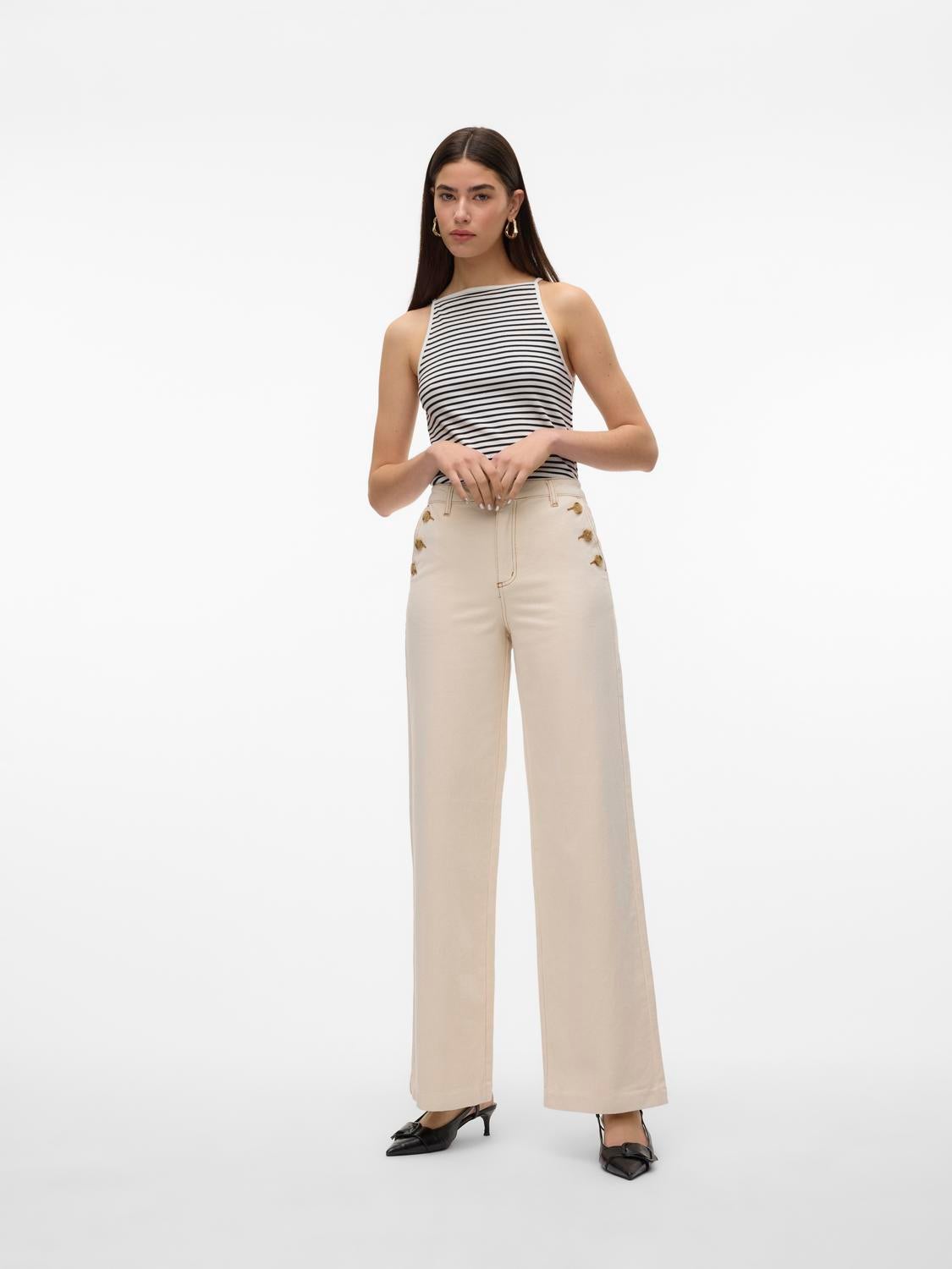 VMMARGOT Hohe Taille Weit geschnitten Jeans