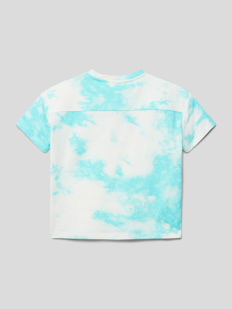 T-Shirt mit Statement-Print Modell 'MARGIN' in hellblau