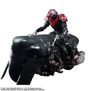 Final Fantasy VII Remake Play Arts Kai Actionfigur & Fahrzeug Shinra Elite Security Officer & Bike