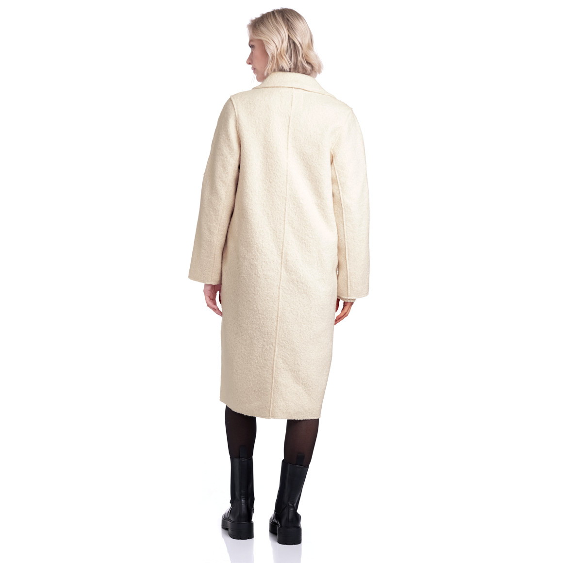 Damen Mantel in Bouclé-Optik