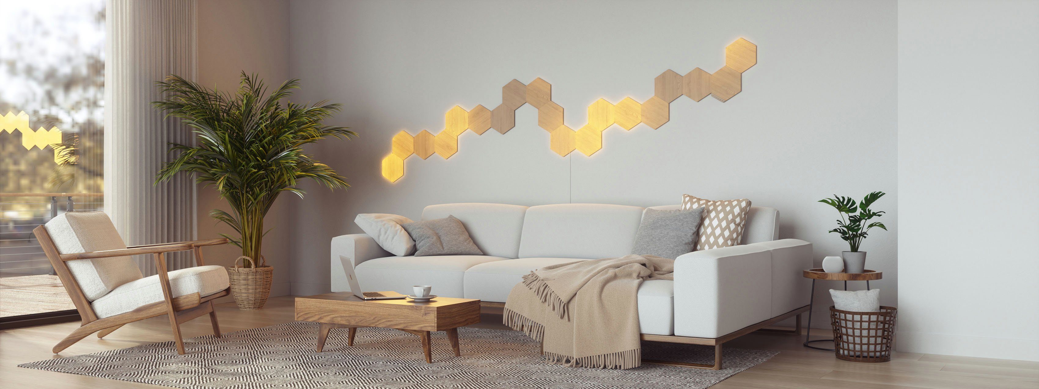 nanoleaf LED Panel Wood Look, Dimmfunktion, LED fest integriert, Farbwechsler