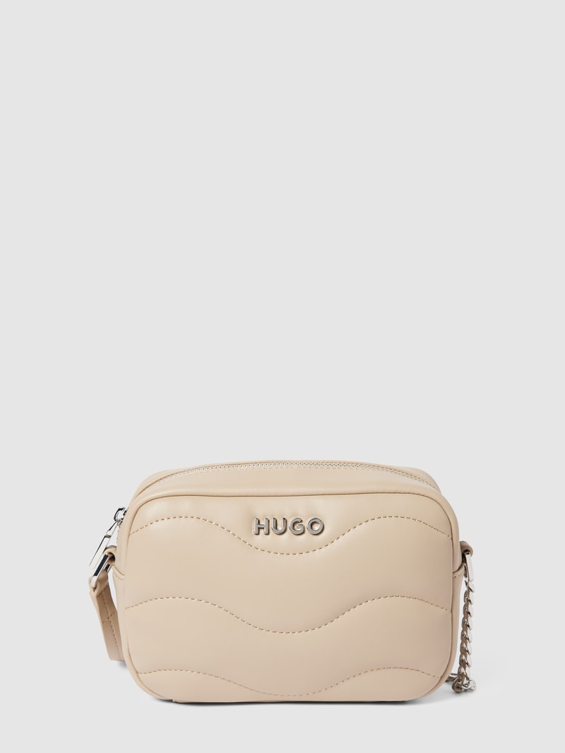 Handtasche mit Steppnähten Modell 'Lizzie' in sand
