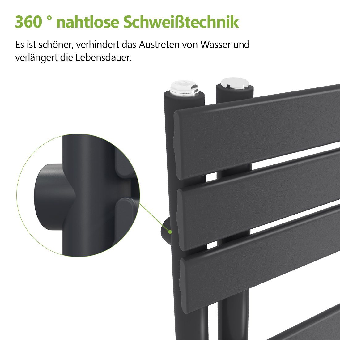 S'AFIELINA Paneelheizkörper Badheizkörper Handtuchtrockner Heizung Flach Design, Warmwasser