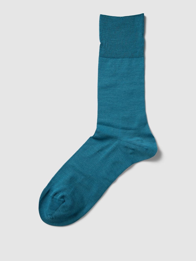 Socken mit elastischem Rippenbündchen Modell 'AIRPORT' in petrol