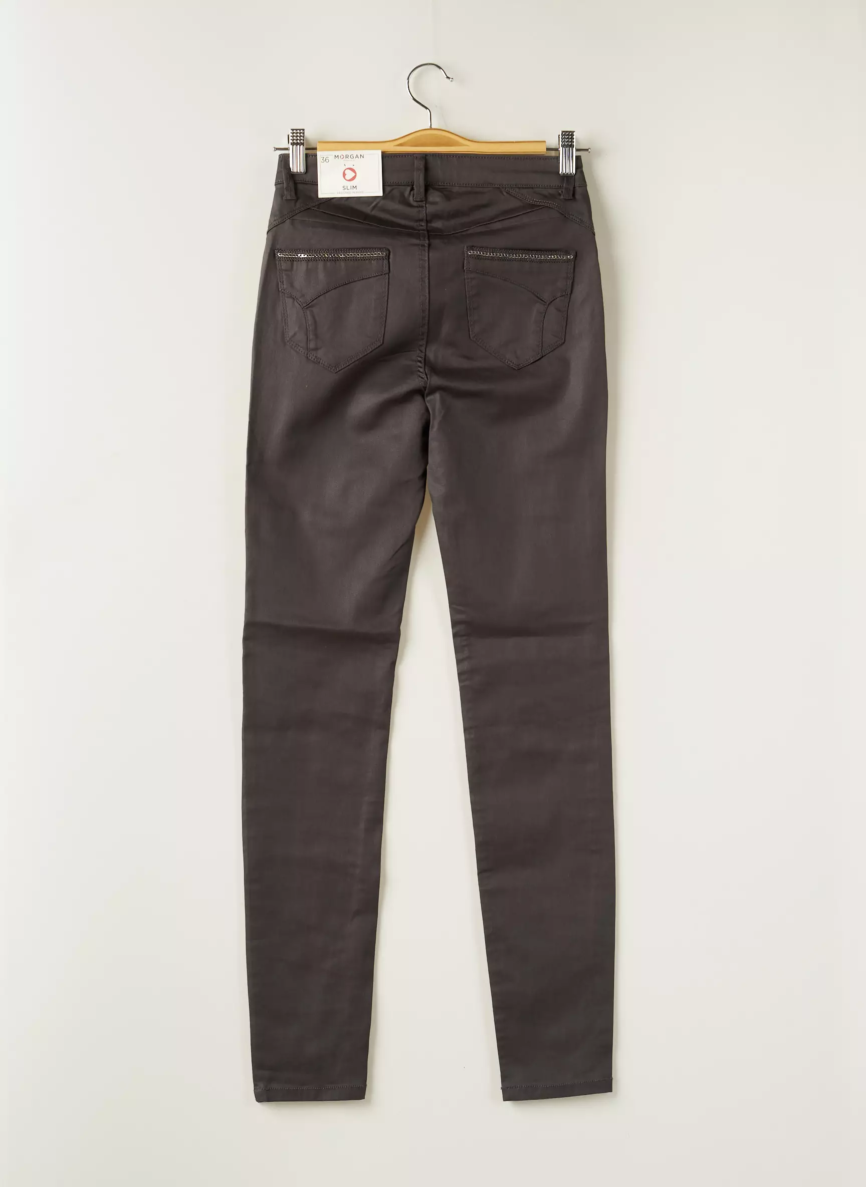 Morgan Pantalons Slim Femme couleur gris