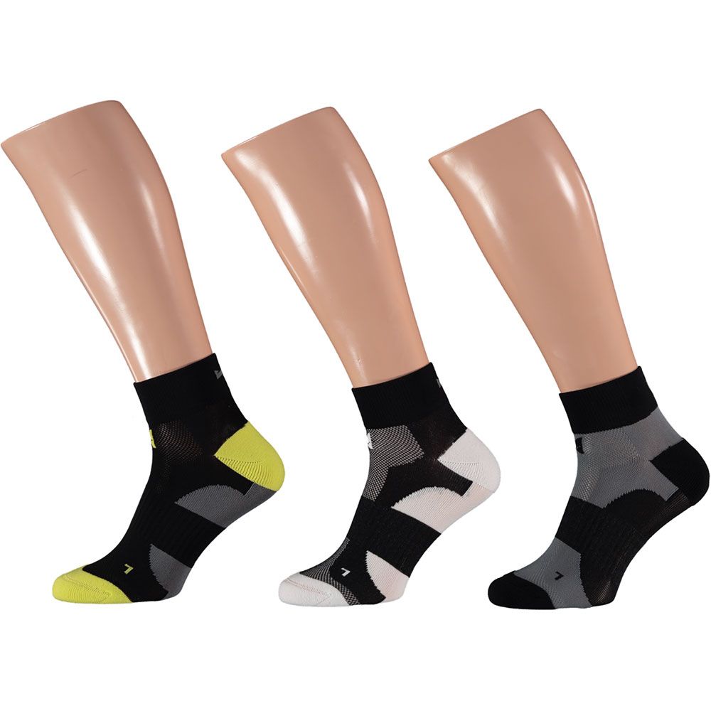 Xtreme 9 Paar Multi Black Quarter Radsocken