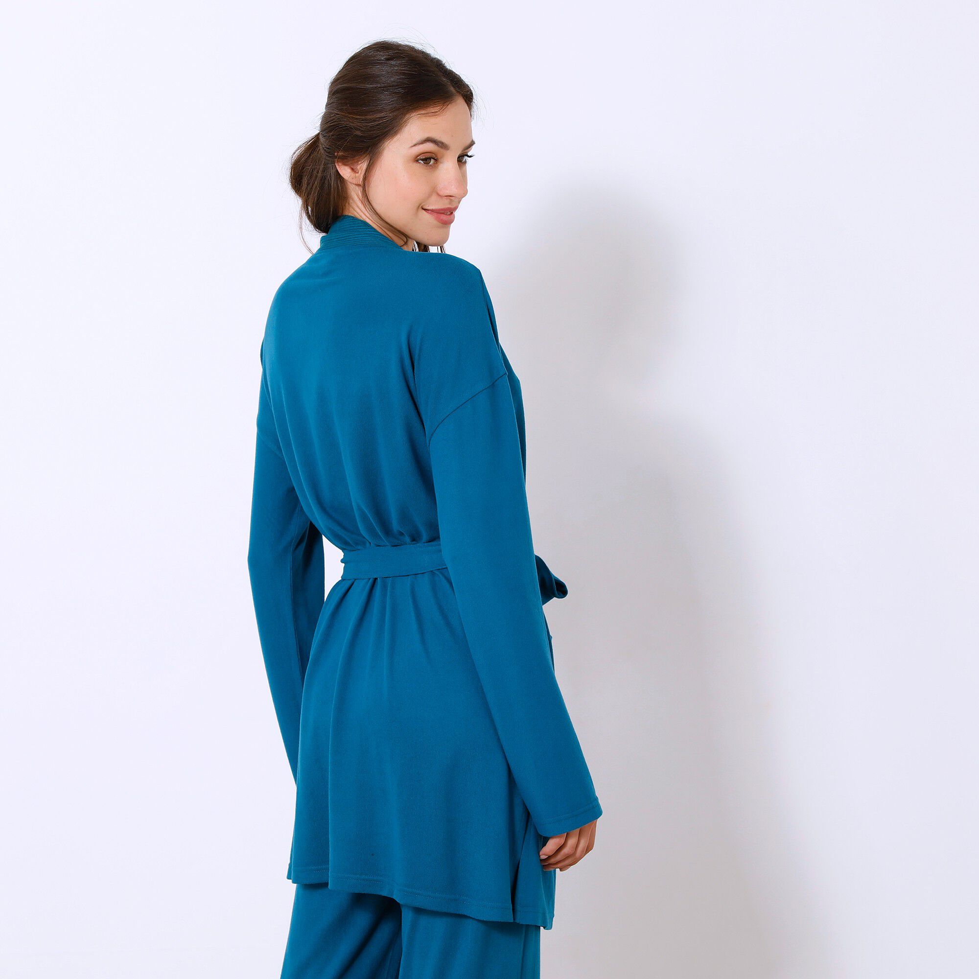 Peignoir court coton doux