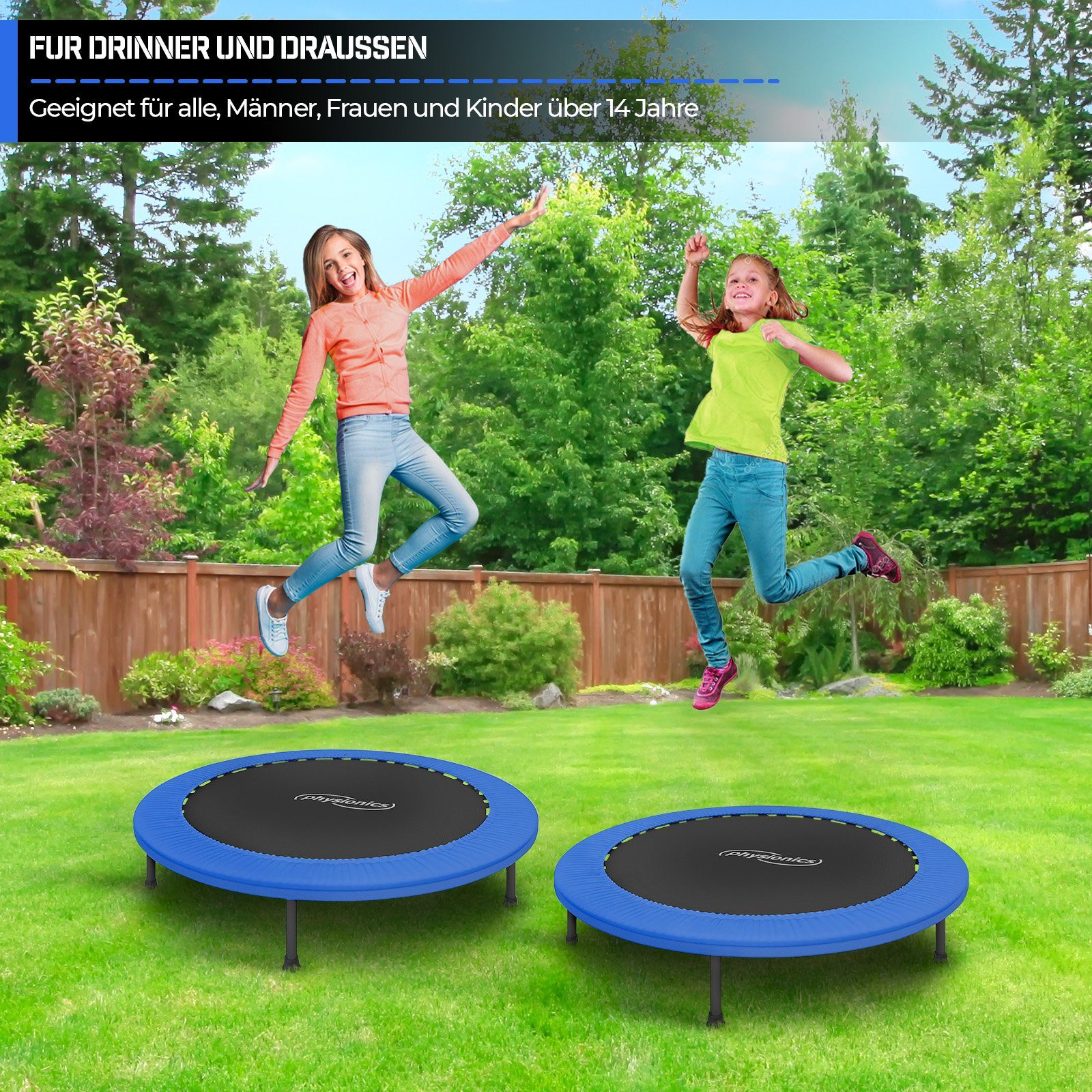 Physionics Fitnesstrampolin Fitness Trampolin - Durchmesser : 81cm/91cm/96cm/102cm/114cm/122cm