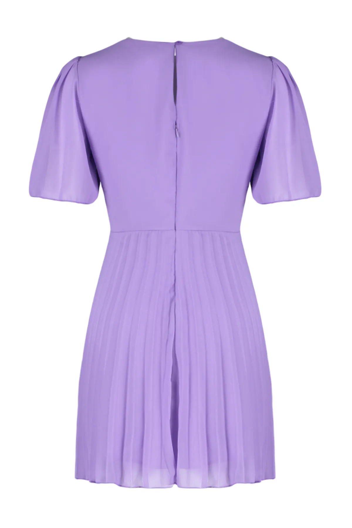 Trendyol Collection  Lila Rock Plissee gefüttert Chiffon Mini gewebtes Kleid TWOSS24EL00716