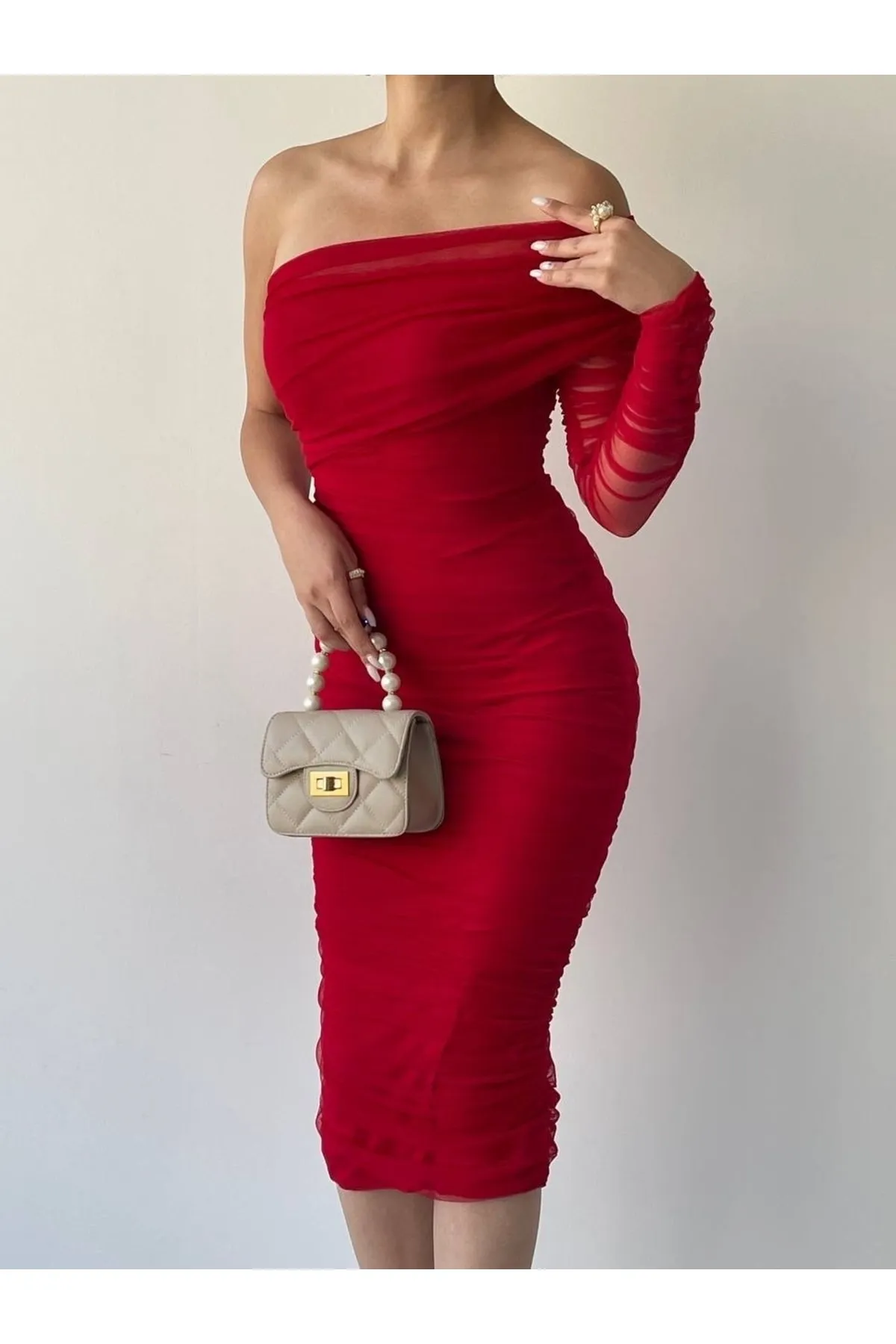 MY BELLA BUTİK  Kleid - Rot - Basic