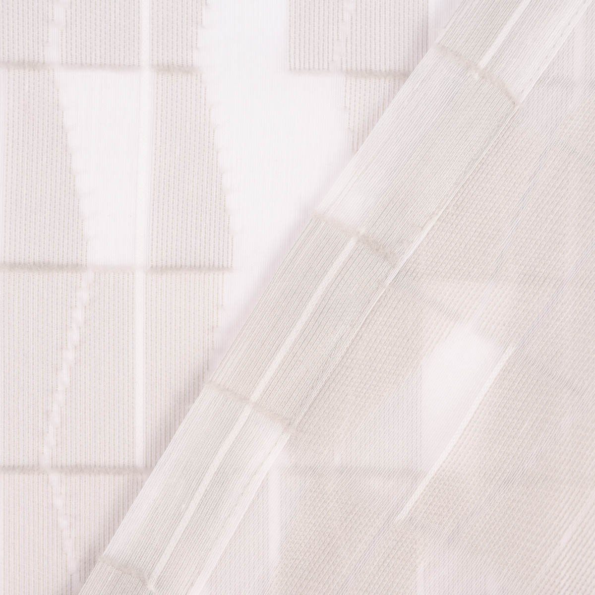 Meterware Rasch Textil Gardinenstoff Stores Scherli Rechtecke abstrakt ste300cm, stark perforiert, Kunstfaser, überbreit