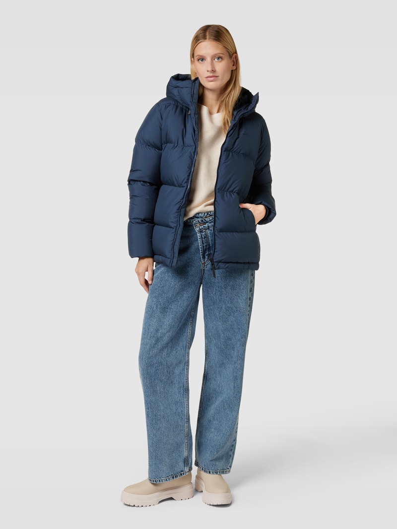Steppjacke mit Kapuze Modell 'Rivel' in dunkelblau