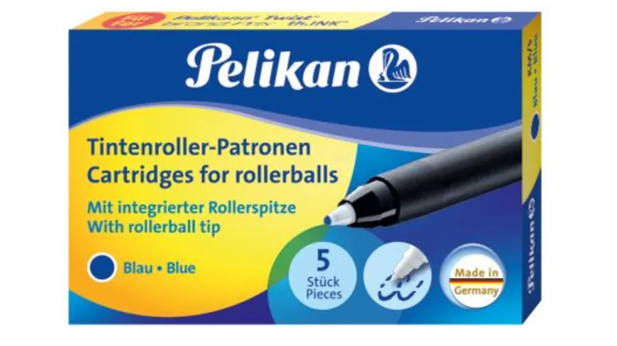Pelikan Tintenpatrone für Tintenroller Twist blau 5 Stück