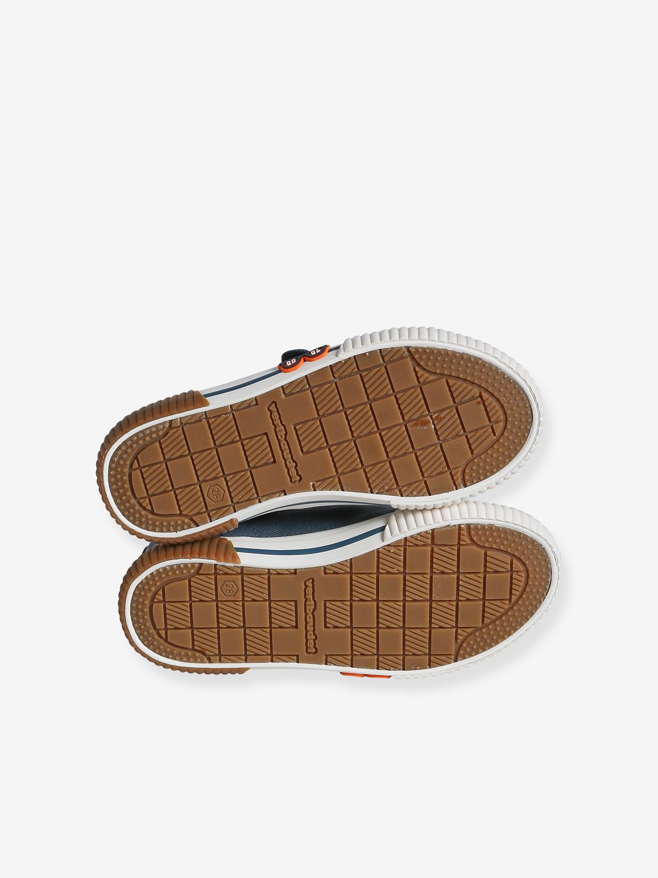 Vertbaudet Kinder Stoff-Sneakers mit Klett - indigo-blau