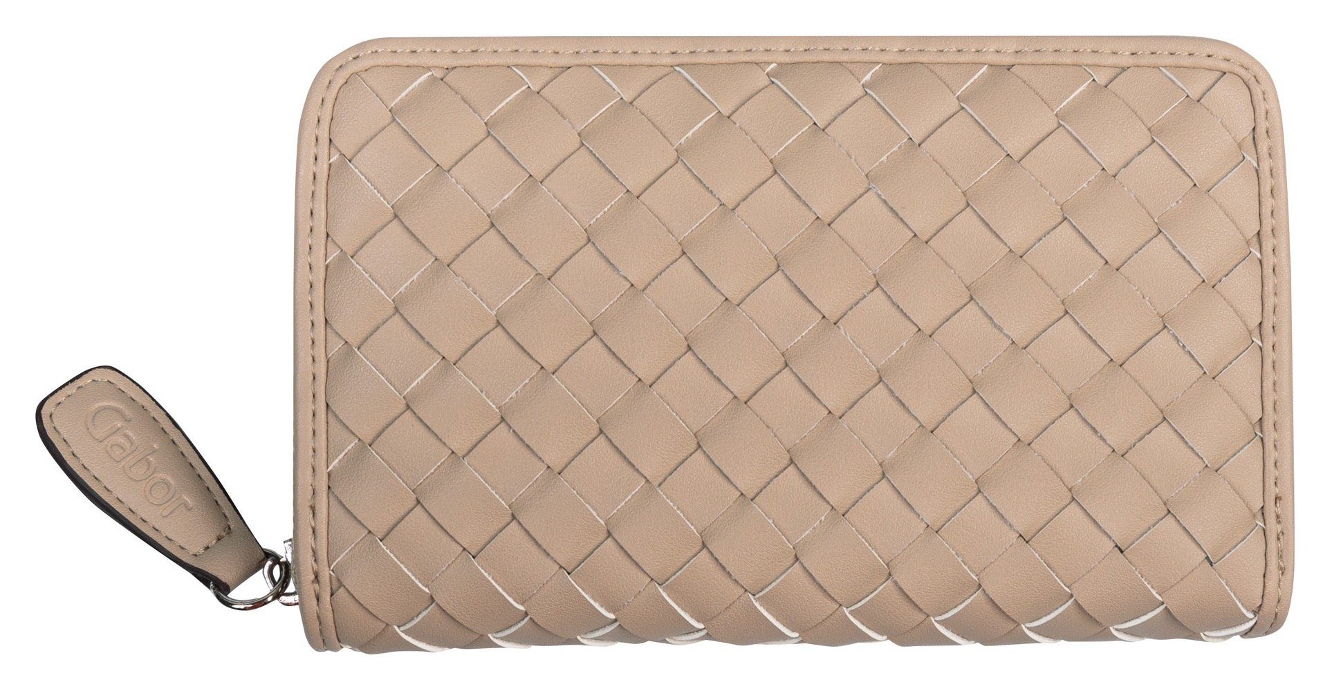Gabor Geldbörse Medium zip wallet, in Flecht Optik