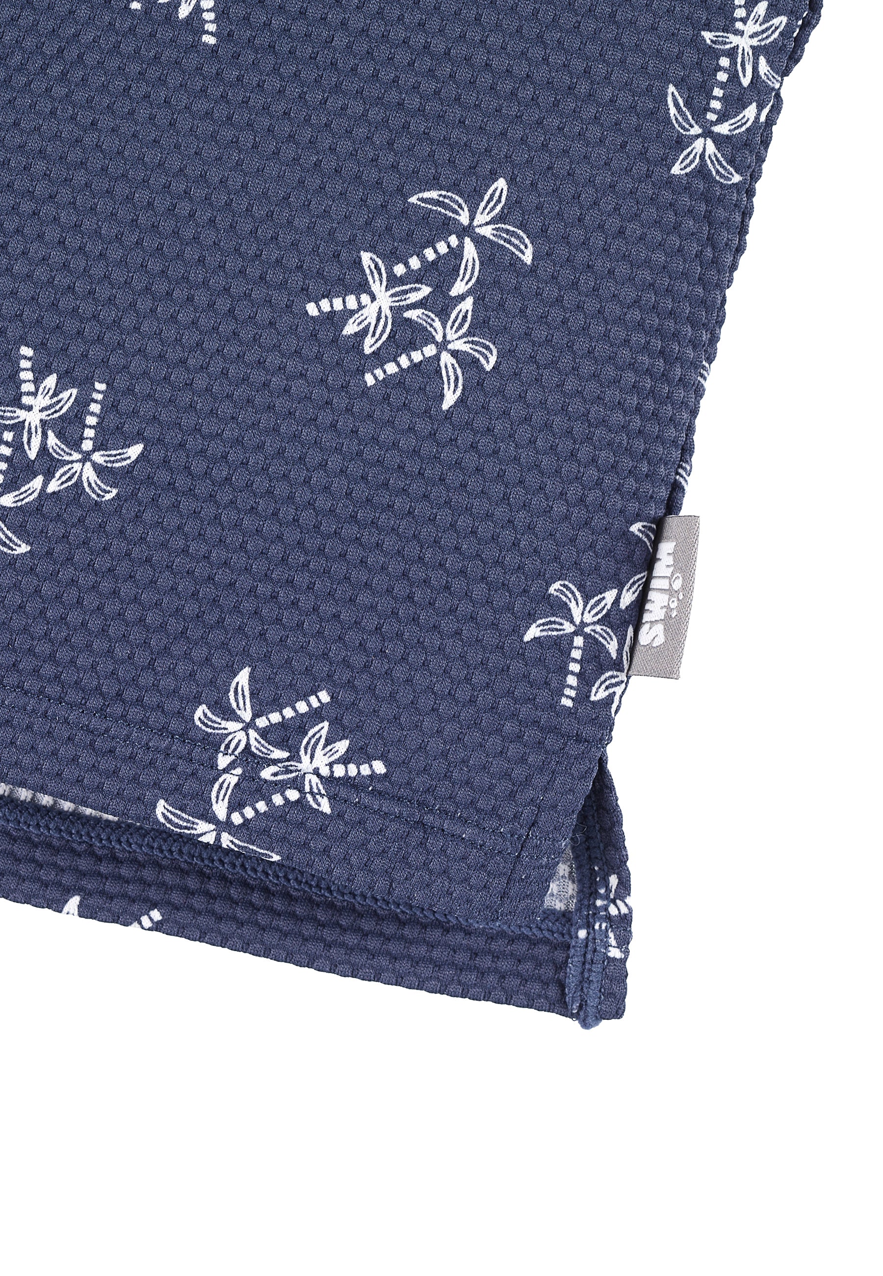 Schwimmshirt bedruckt mit Palmen in blau