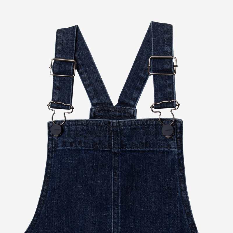Robe-salopette fille en jean bleue Catimini