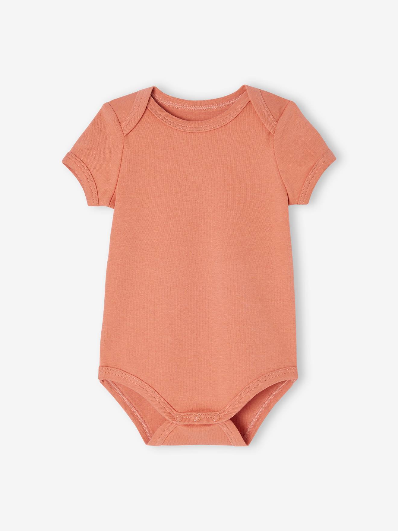 Vertbaudet 5er-Pack Baby Schlupfbodys aus Bio-Baumwolle Oeko-Tex - altrosa