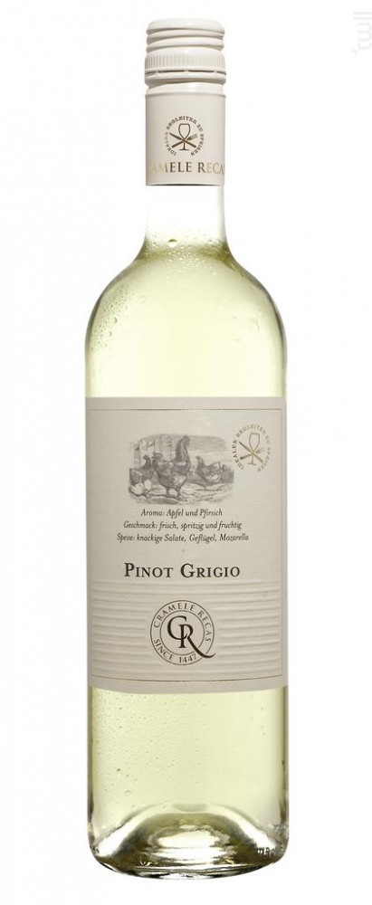 Recas Food Pairing Pinot Grigio Cramele Recas Vin Blanc●Vins de Roumanie 2022 75cl